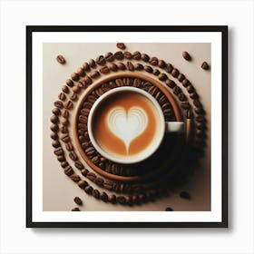 Heart Of Coffee Art Print