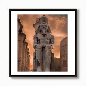 Egyptian Statue 11 Art Print