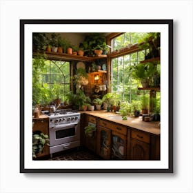Kitchen Full Of Plants Art Print
