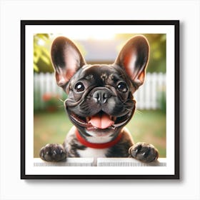 Happy French Bulldog Art Print