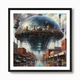 Futuristic Cityscape 43 Art Print