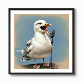 Singing Seagull Art Print