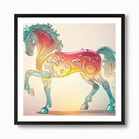 Figura Insolita De Un Caballo Art Print