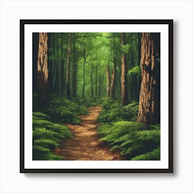 Path In The Forest 1 Art Print