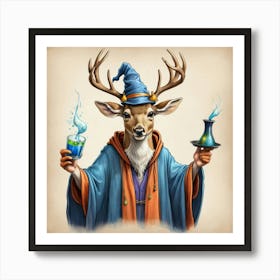 Wizard Deer 1 Art Print