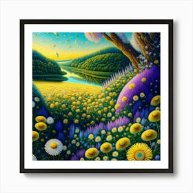 Daisy Field 1 Art Print