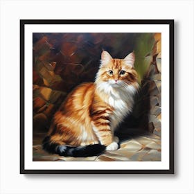 Cat Painting 10 Art Print