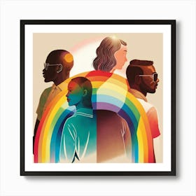 Rainbow People Art Print