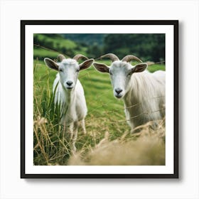 Goats In The Grass Art Print