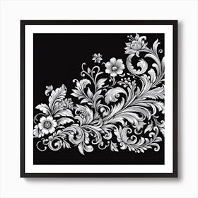 Ornate Floral Design 8 Art Print