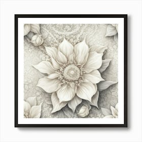 White Flowers Art Print