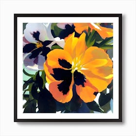 Pansies In The Sun Art Print