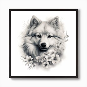 Love puppy drawing Art Print