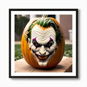 Joker Pumpkin Art Print