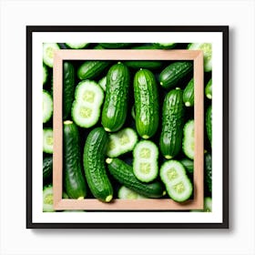 Cucumbers In A Frame 13 Art Print
