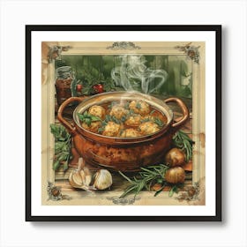 Chicken And Dumplings Art Print