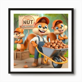 Nut Delivery Art Print