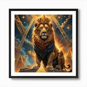 Lion Of Egypt 7 Art Print