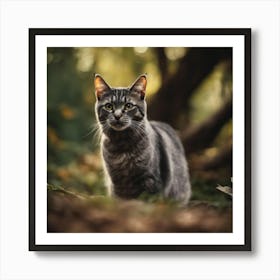 Cat In The Woods Art Print