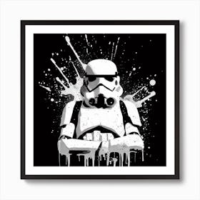 Stormtrooper Paint Splatter Art Print Art Print