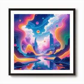 Surreal Psychedelic Landscape Art Print