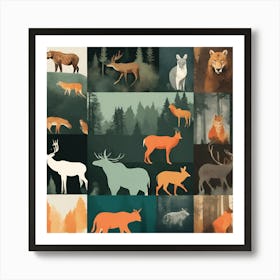 Forest Animals 1 Art Print