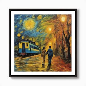 van Gogh style by realfnx Art Print