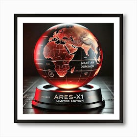 A Collectible Miniature Mars Globe For The Ares X1 Art Print