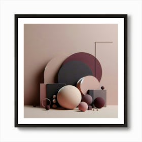 Abstract Spheres Art Print