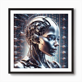 Cyborg Woman 15 Art Print