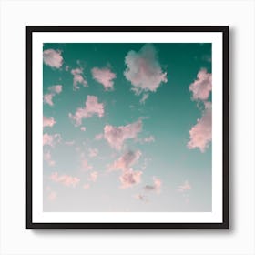 Sky with Puffy Clouds Art Print