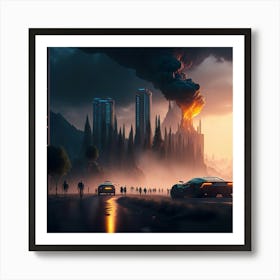 City On Fire (10) Art Print
