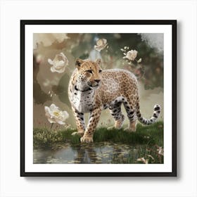 Leopard In The Grass Art Print