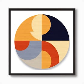 Ephemeral Echoes: Squares and Circles Melody Art Print