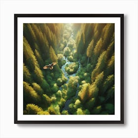 Eagle In The Forest Art Print