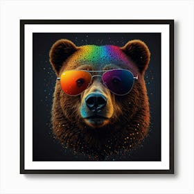 Bear In Sunglasses Art Print