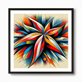 Abstract modernist Starfish 4 Art Print