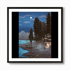 Moonlight At The Lake Art Print