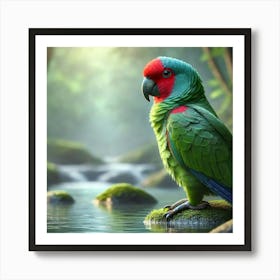 Parrot In The Forest Art Print