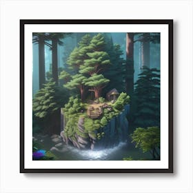 Small Island In The Forest Art Print