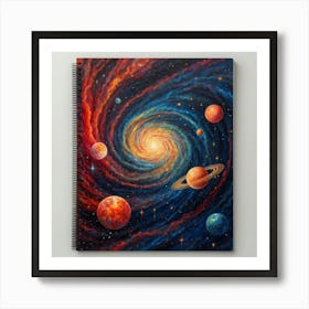 Spiral Galaxy Spiral Notebook Art Print