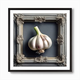 Garlic In A Frame Art Print