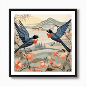 Bird In Nature Barn Swallow 2 Art Print