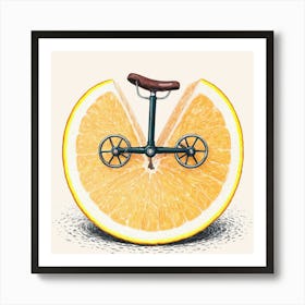 Orange Bicycle 17 Art Print