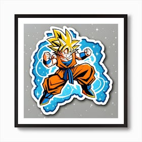 Dragon Ball Z Sticker Art Print