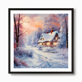 Retro Reflections on Christmas Eve Art Print