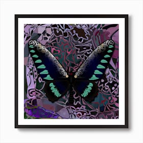 Mechanical Butterfly The Palawan Birdwing Techno Trogonoptera Trojana Dark Art Print