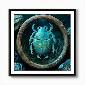 Water Scarab Fossil Under The Ocean Environmental Art 0 Art Print