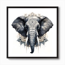 Elephant Series Artjuice By Csaba Fikker 010 1 Art Print