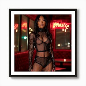 Sexy Black Woman Art Print